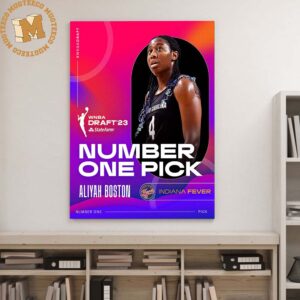 WNBA Draft 23 Number One Pick Aliyah Boston From South Carolina To Indiana Fever Poster Canvas