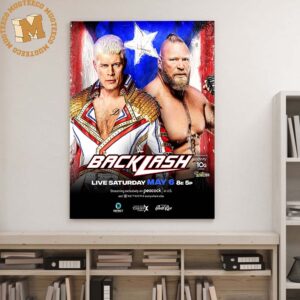 WWE Backlash Cody Rhodes Vs Brock Lesnar Revenge Match Wall Decor Poster Canvas