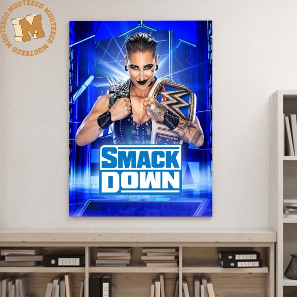 WWE Smackdown Rhea Ripley Claims Her Throne Wall Decor Poster Canvas