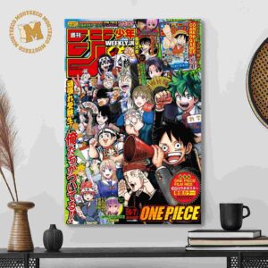 Weekly Shonen Jump ‘Jump Manga’ Summer 2023 One Piece My Hero Academia Anime Decor Poster Canvas