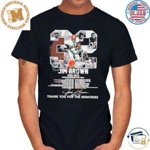 32 Jim Brown 1936-2023 Thank You For The Memories Classic T-Shirt