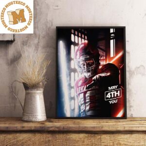 Arkansas Razorback The Force Is Always Strong With The Hogs Happy Star Wars Day Decorations Poster Canvas