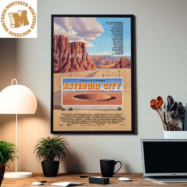 Asteroid City Movie Poster Decorations Poster Canvas