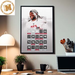 Atlanta Falcons NFL 2023 Schedule All Kickoffs Home Decor Poster Canvas