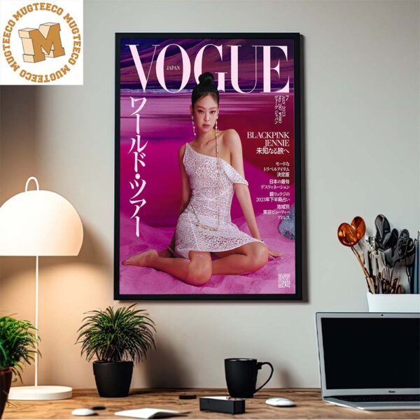 Black Pink Jennie Covers The July Issue Of Vogue Japan Decor Poster Canvas