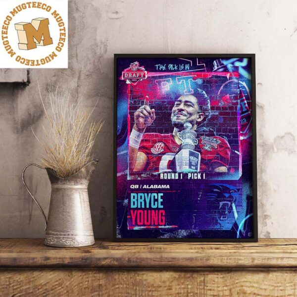 Bryce Young NFL Draft To The Panthers Round 1 Pick 1 Decorations Poster Canvas