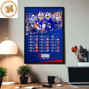 Buffalo Bills NFL 2023 Schedule All Kickoffs Home Decor Poster Canvas