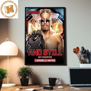 Carmelo Hayes NXT Champion At NXT Battleground Home Decor Poster Canvas