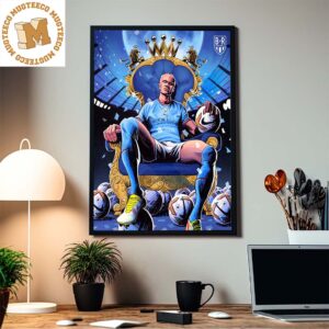 Celebrate Erling Haaland Wins The FWA Footballer Of The Year Award Decorations Poster Canvas