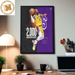 Celebrate LeBron James 2K Dimes Club 2000 Career Playoff Assists Home Decor Poster Canvas