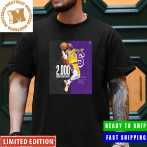 Celebrate LeBron James 2K Dimes Club 2000 Career Playoff Assists Unisex T-Shirt