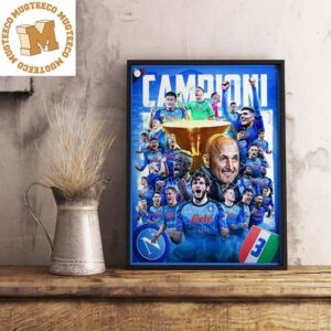 Celebrate Napoli Champions Of Serie A Scudetto Italy Decorations Poster Canvas