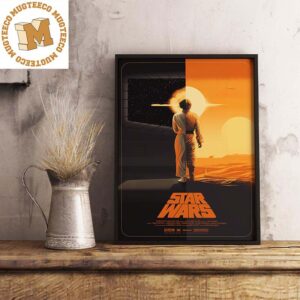 Celebrate Star Wars Day A New Hope 2 Sides Splited Day And Night Decorations Poster Canvas