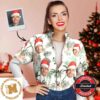 Christmas Gift Custom Personalized Hawaiian Shirt With Face Your Face With Santa Hat 2023