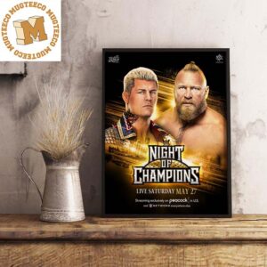 Cody Rhodes Vs Brock Lesnar Match WWE Night Of Champion Decorations Poster Canvas