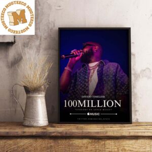 Congrats Davido Timeless 100 Million Streams On Apple Music Decorations Poster Canvas