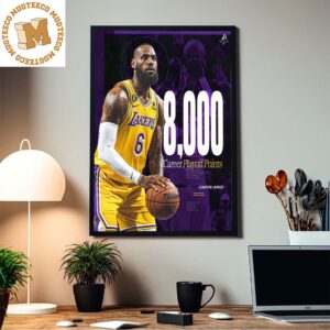 Congrats Lebron James 8000 Career Playoff Points Home Decor Poster Canvas