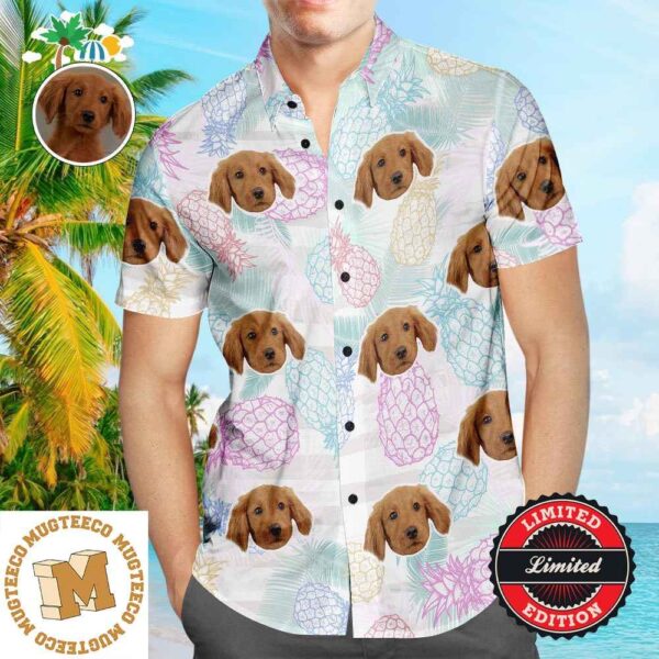 Custom Personalized Hawaiian Shirt With Dog Face Beach Shirt Holiday Gift 2023