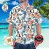 Custom Personalized Hawaiian Shirt With Dog Face Flamingo Flowers And Leaves New