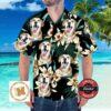 Custom Personalized Hawaiian Shirt With Dog Face Lily Flower Pattern In Red Summer Holday 2023
