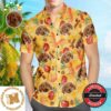 Custom Personalized Hawaiian Shirt With Dog Face Science Fiction Neon Pattern Holiday 2023