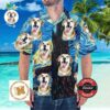 Custom Personalized Hawaiian Shirt With Dog Face Science Fiction Neon Pattern Holiday 2023