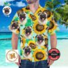 Custom Personalized Hawaiian Shirt With Dog Face Surfing Pattern Summer Beach 2023