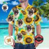 Custom Personalized Hawaiian Shirt With Dog Face Starry Night Pattern Summer Holiday 2023