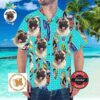 Custom Personalized Hawaiian Shirt With Dog Face Summer Sunflower Pattern Shirt 2023