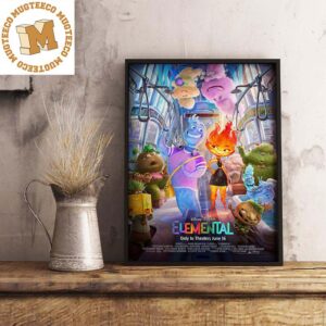Disney Pixar Elemental City Official Decorations Poster Canvas