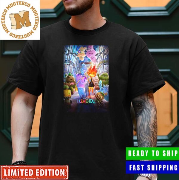 Disney Pixar Elemental City Official Poster Premium Unisex T-Shirt