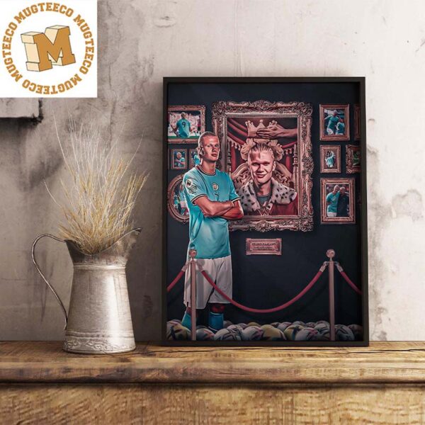 Erling Haaland 35 Premier League Goals Record Most Goals Ever In A Season Hall Of Fame Decorations Poster Canvas