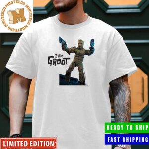 Guardians Of The Galaxy Vol 3 Swole Groot Holding The Big Guns I Am Groot Classic T-Shirt