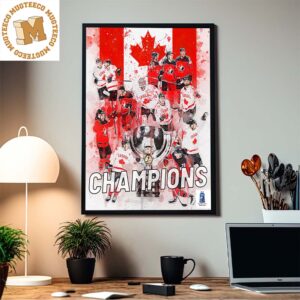 Hockey Canada Are The 2023 IIHF Worlds Champions Golden Medal Home Decor Poster Canvas