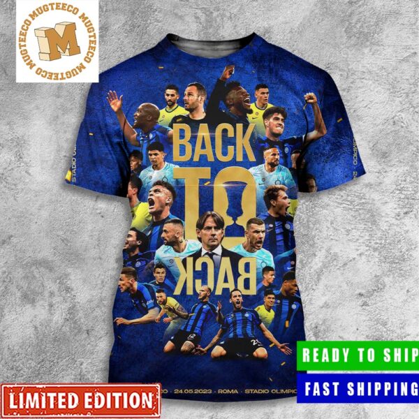 Inter Milan Back To Back Champions Of Coppa Italia Frecciarossa All Over Print Shirt