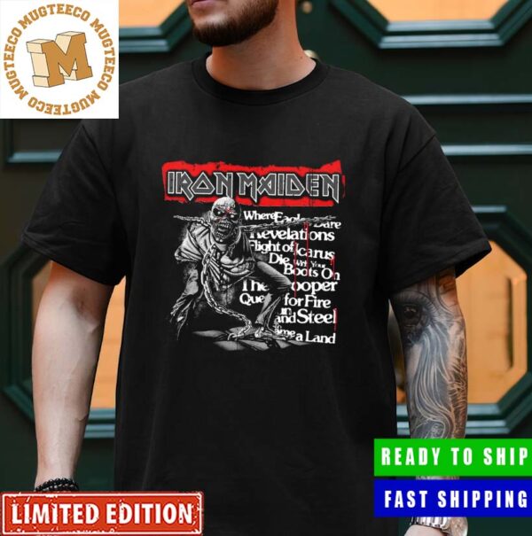 Iron Maiden Celebrate 40th Anniversary Piece Of Mind List Songs Unisex T-Shirt