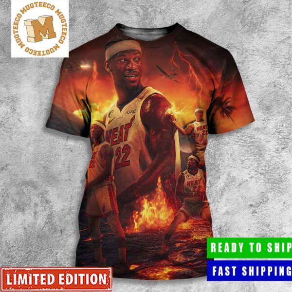 Jimmy Butler Miami Heat NBA Playoffs Vocano All Over Print Shirt