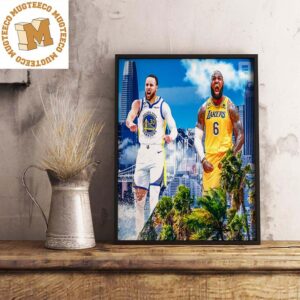 Lakers Vs Warriors Stephen Curry Vs LeBron James Home Decorations Poster Canvas