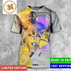 LeBron James Los Angeles Lakers King James Artwork All Over Print Shirt