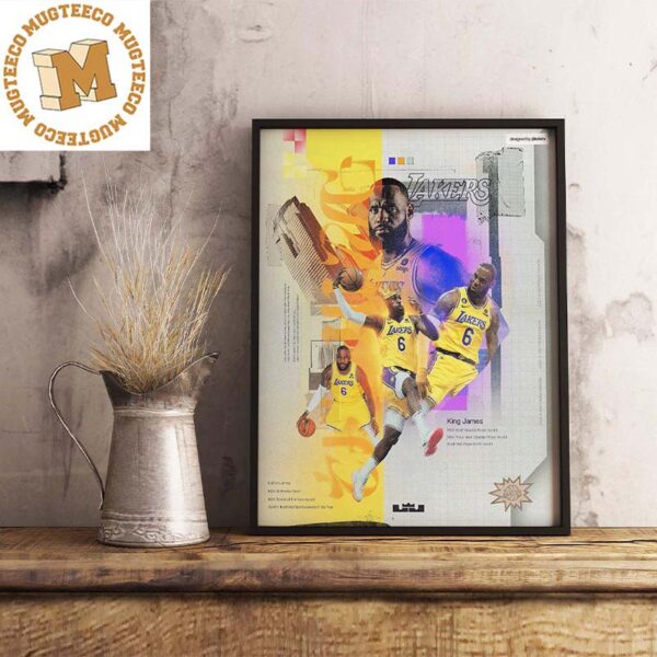 LeBron James Los Angeles Lakers King James Artwork Decorations Poster Canvas