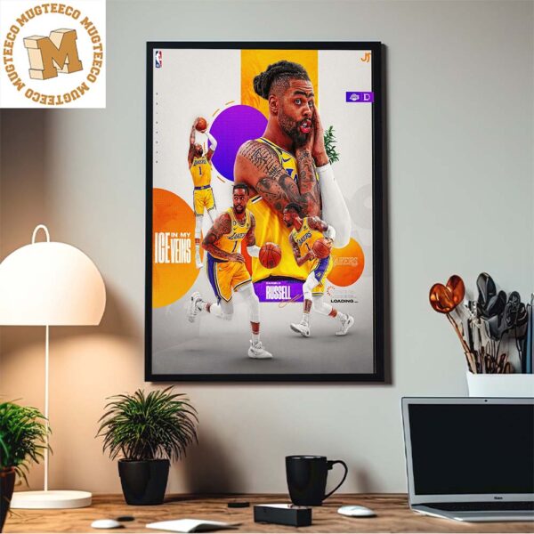 Los Angeles Lakers D Angelo Russell Ice In My Veins Home Decor Poster Canvas