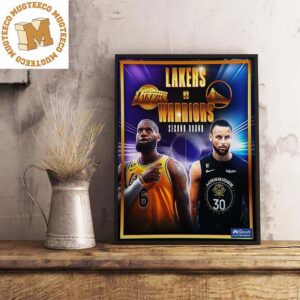 Los Angeles Lakers Vs Golden State Warriors Second Round Stephen Curry Vs LeBron James Poster Canvas