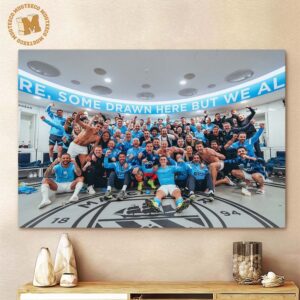 Manchester City Celebrate In The UCL Final Home Decor Poster Canvas