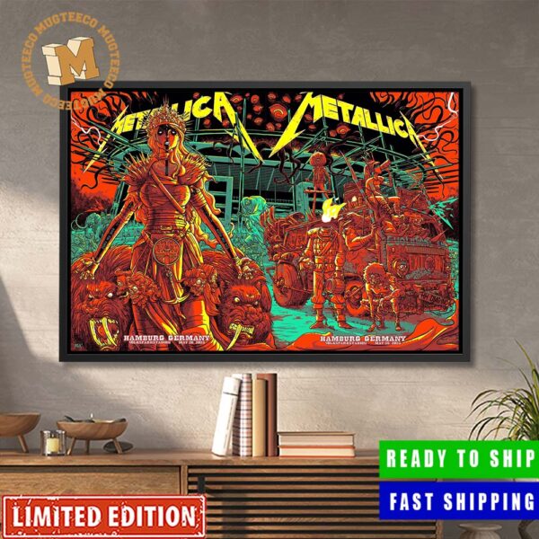 Metallica M72 World Tour In Hamburg Germany Full Show Home Decor Poster Canvas