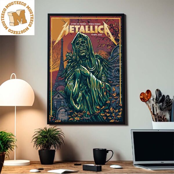 Metallica Stade De France M72 World Tour Final Night Home Decor Poster Canvas