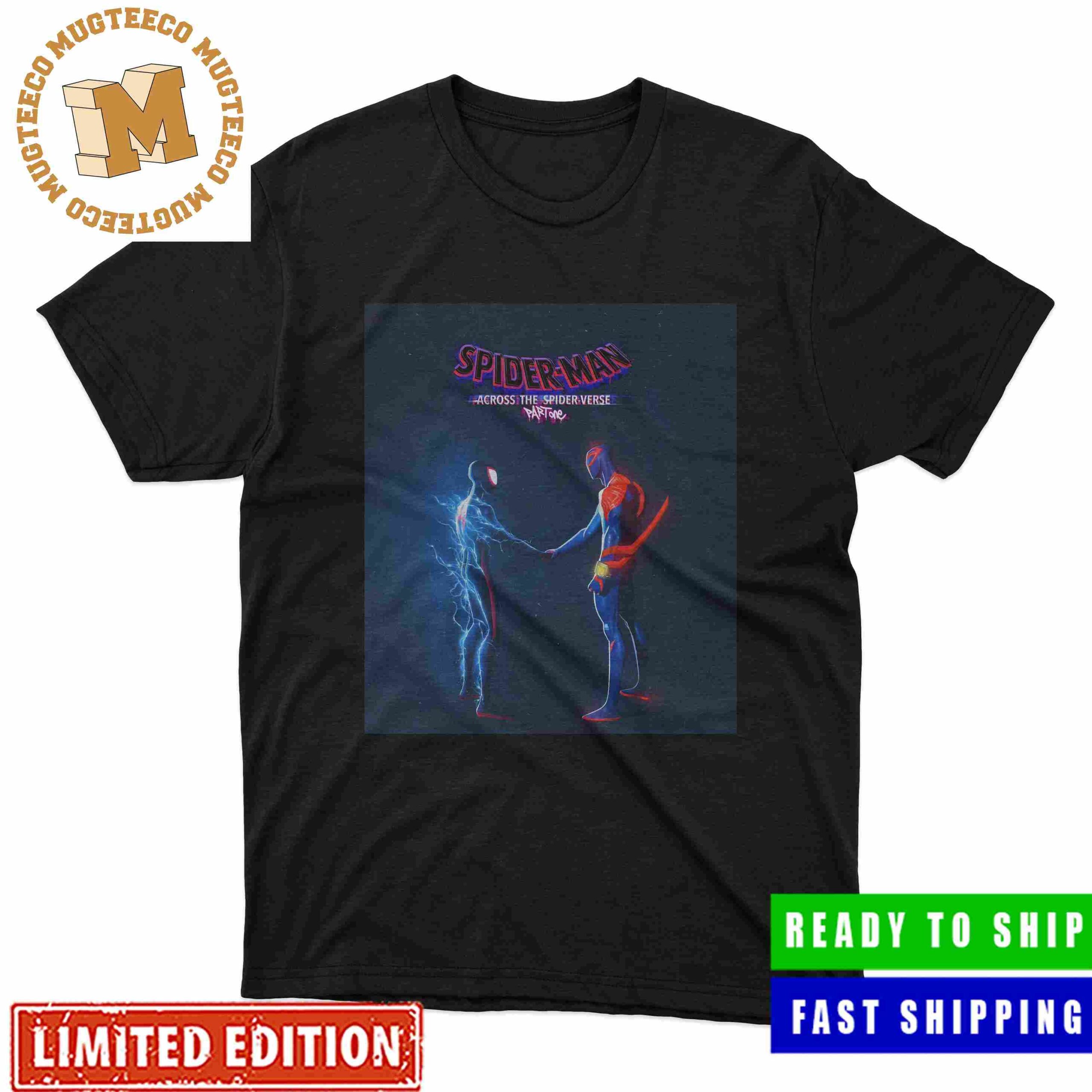 Miles Morales And Spider-Man 2099 Hand Shakes Spider-Man Across The Spider Verse Unisex Shirt