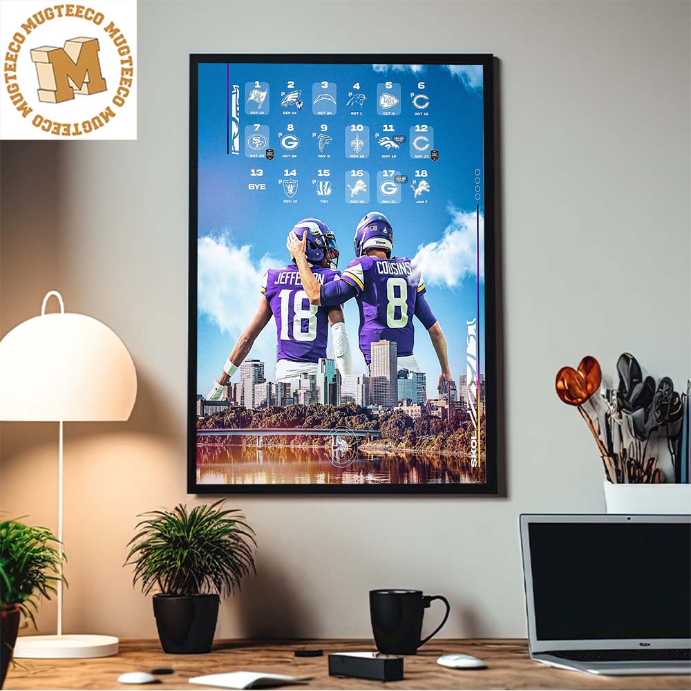 Minnesota Vikings NFL 2023 Packers Schedule All Kickoffs Home Decor Poster  Canvas - Mugteeco
