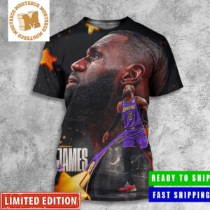 NBA Los Angeles Lakers King James With Signature Design All Over Print Shirt