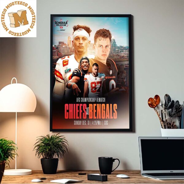 NFL Schedule Release AFC Championship Rematch Chiefs Vs Bengals Home Decor Poster Canvas