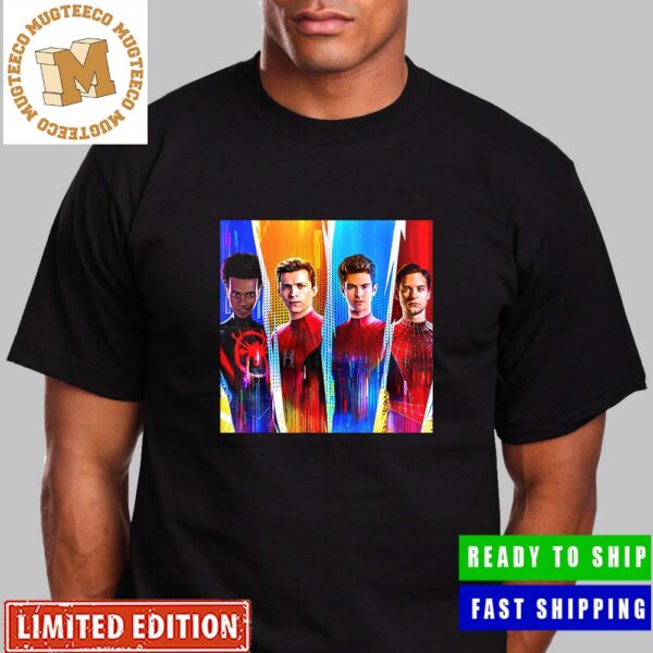 New Official Promo Poster Of Spider Man Across The Spider Verse With The Cinematic Spider Man T-Shirt